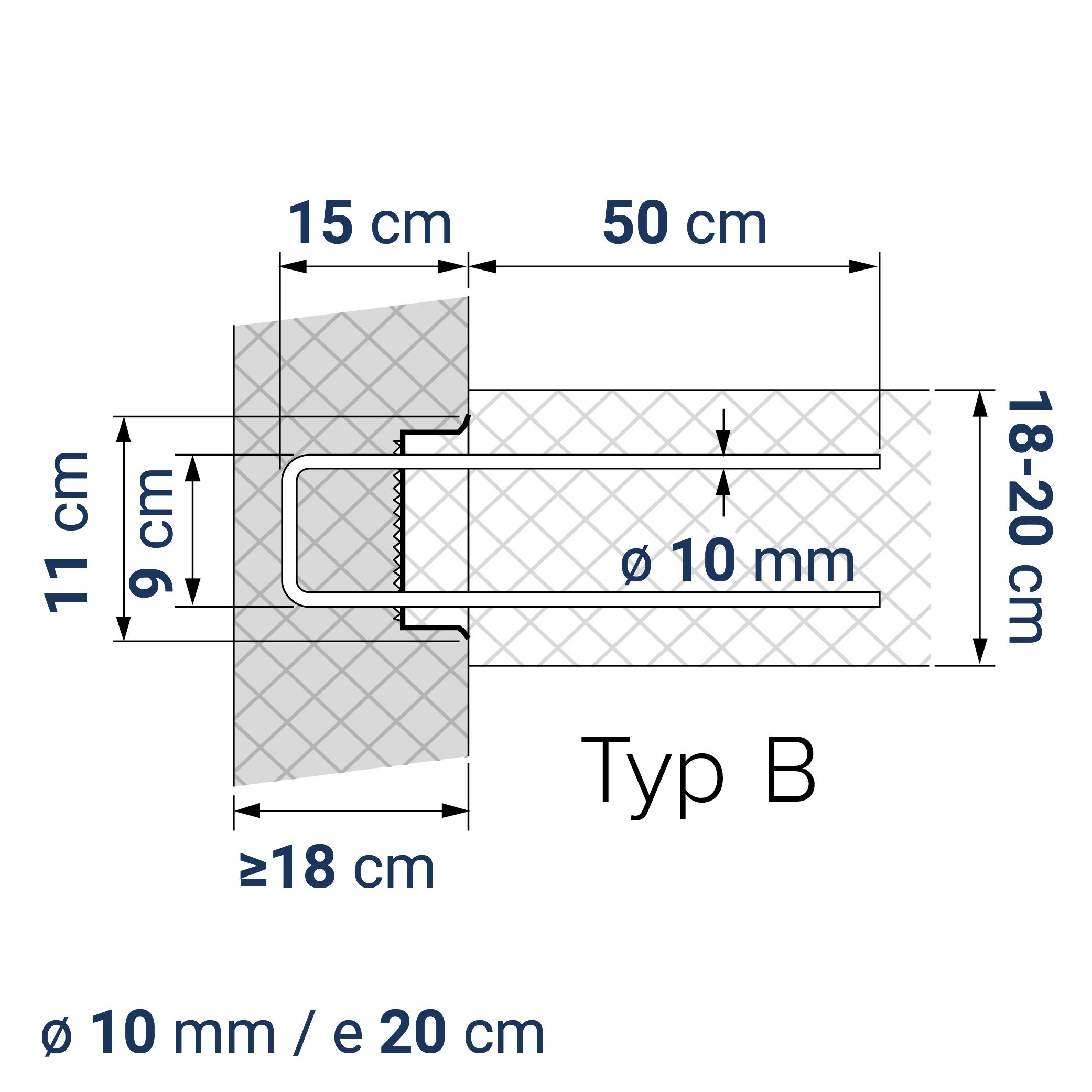 A431011130 7640324040158 BE-BOX® Bewehrungsbox Typ B09-10-20 h15 lü50 | Variante zu COMAX L113 | 125 cm | 4.88 kg/m